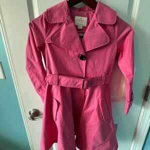 Kate Spade Vibrant Pink Kids Trench Coat